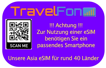 TravelFon Prepaid Asien Data eSIM für Moldawien inkl. 10 Euro Guthaben