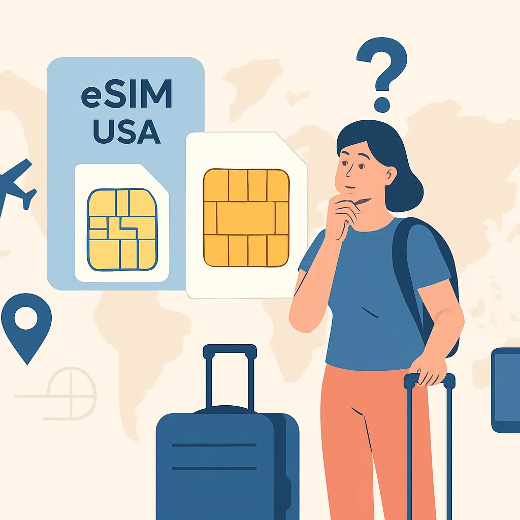 eSIM USA oder SIM-Karte: Was ist die bessere Wahl?