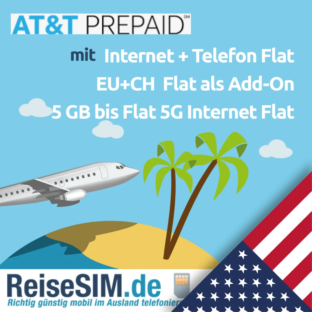 AT&T PREPAID Original SIM-Karte USA