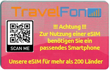 TravelFon Prepaid eSIM für Guadeloupe inkl. 10 Euro Guthaben
